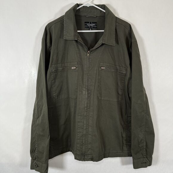 Liverpool Los Angeles Full Zip Jacket Mens Size XXL 2XL Military Olive Green - Picture 1 of 13